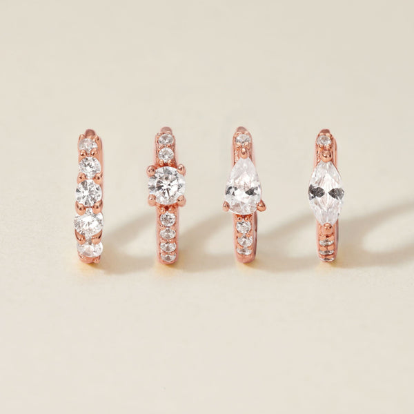 Aspen huggie earring set