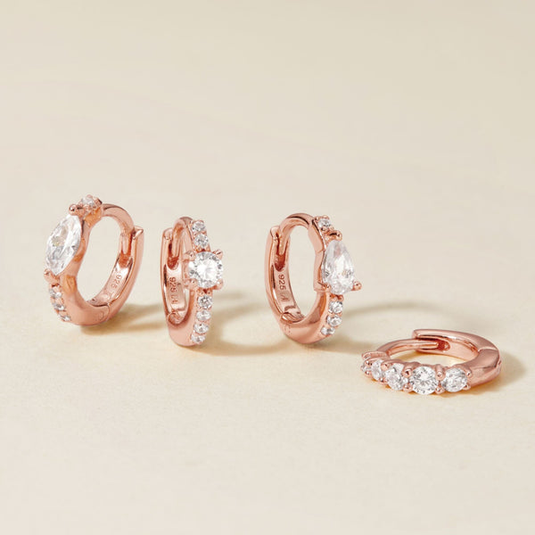 Aspen huggie earring set