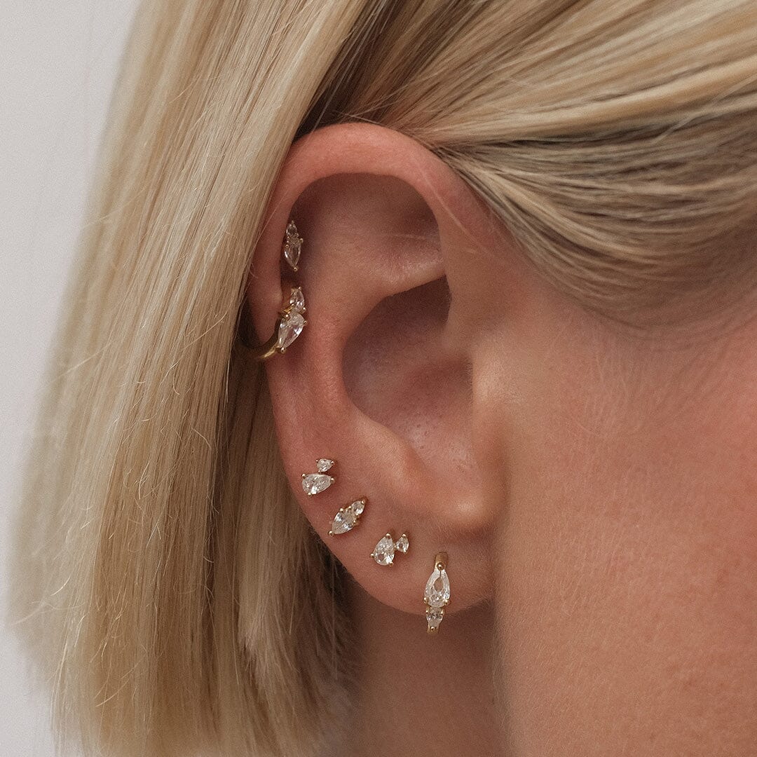 Gold Agie 6 Piece Earring Set Adorn Luxe Adornmonde