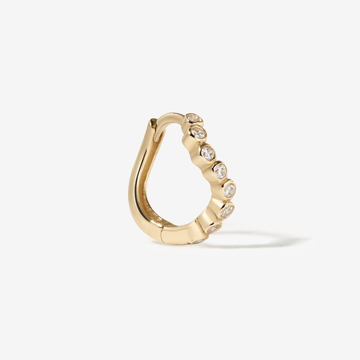 Gold Alfred Diamond Hoop Piercing | Fine Piercings | Adornmonde