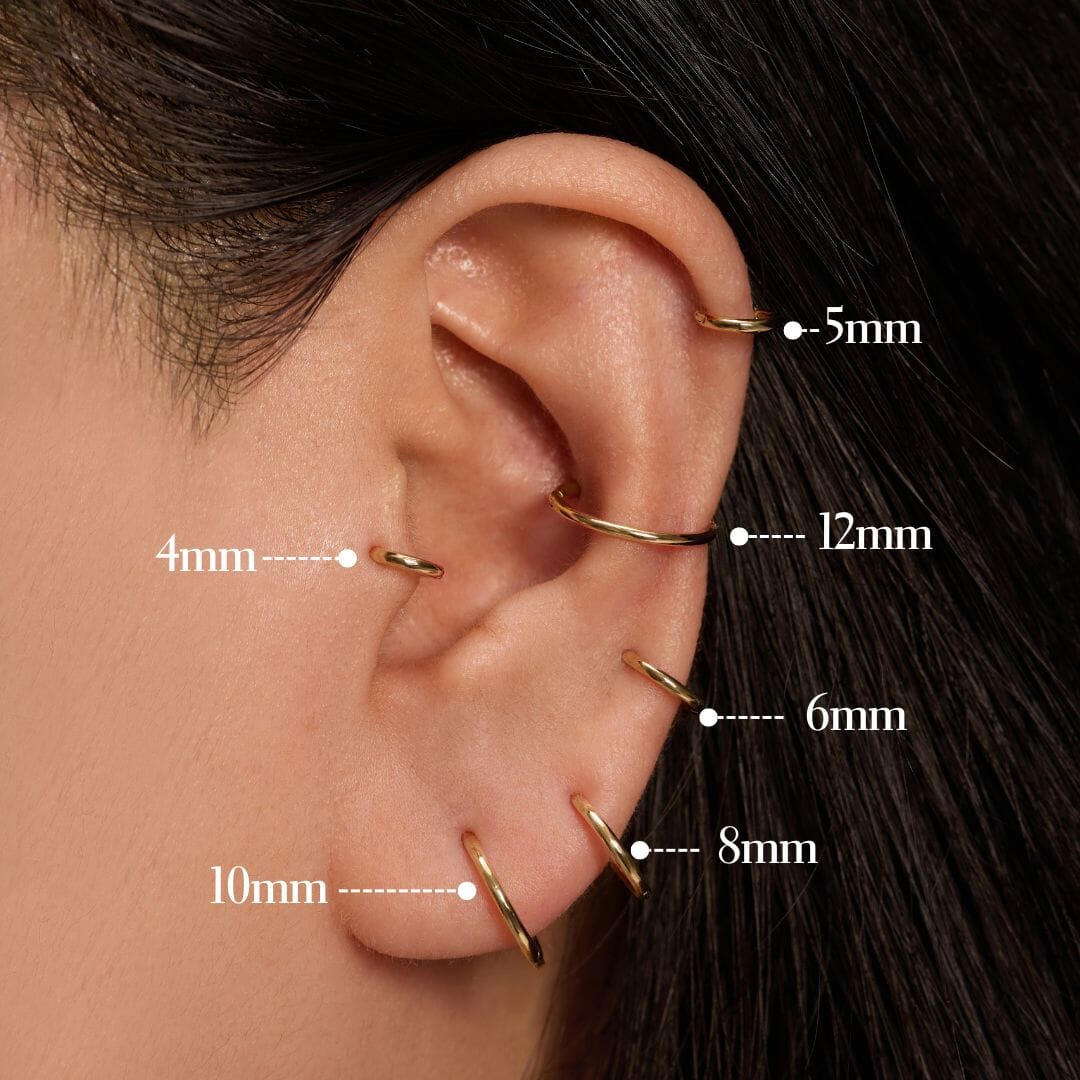 Medium drop hoop pierce（silver925）
