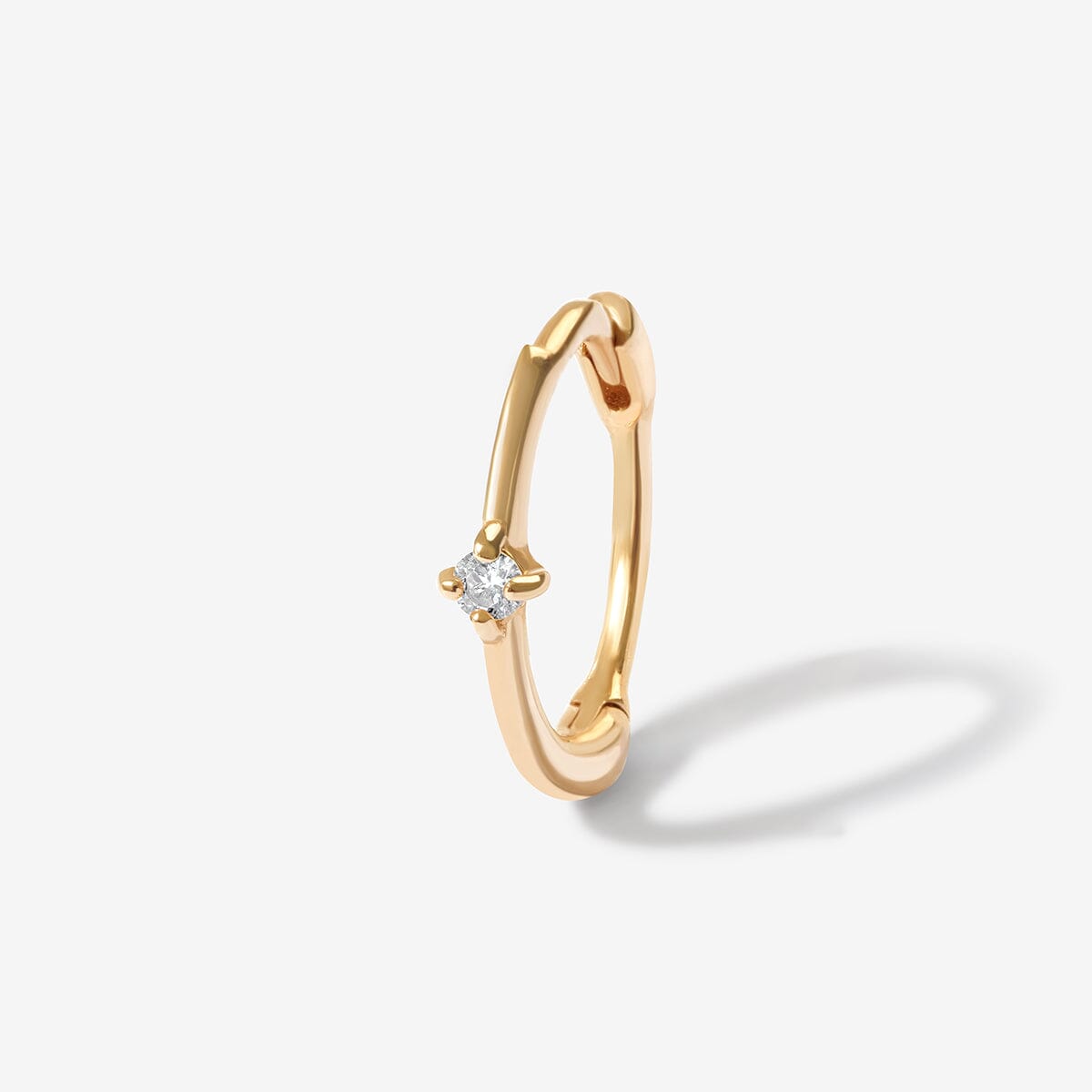 Gold Mamin Diamond Hoop Piercing Fine Jewelry Adornmonde