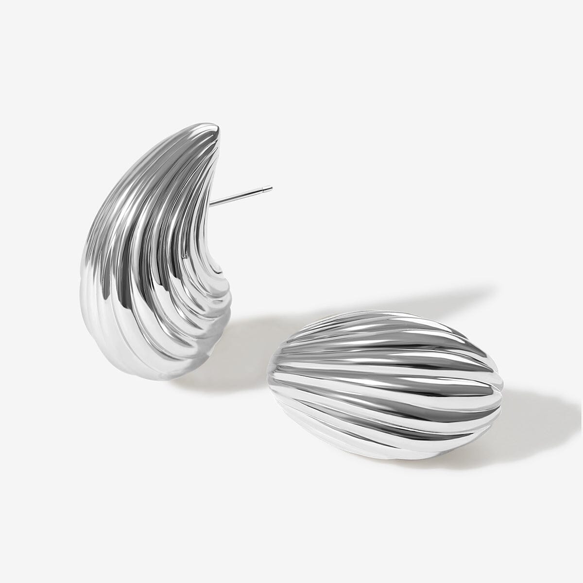 ピアス Shell Earring (Silver) Sterling Silver Shell Earrings | Kinn Studio