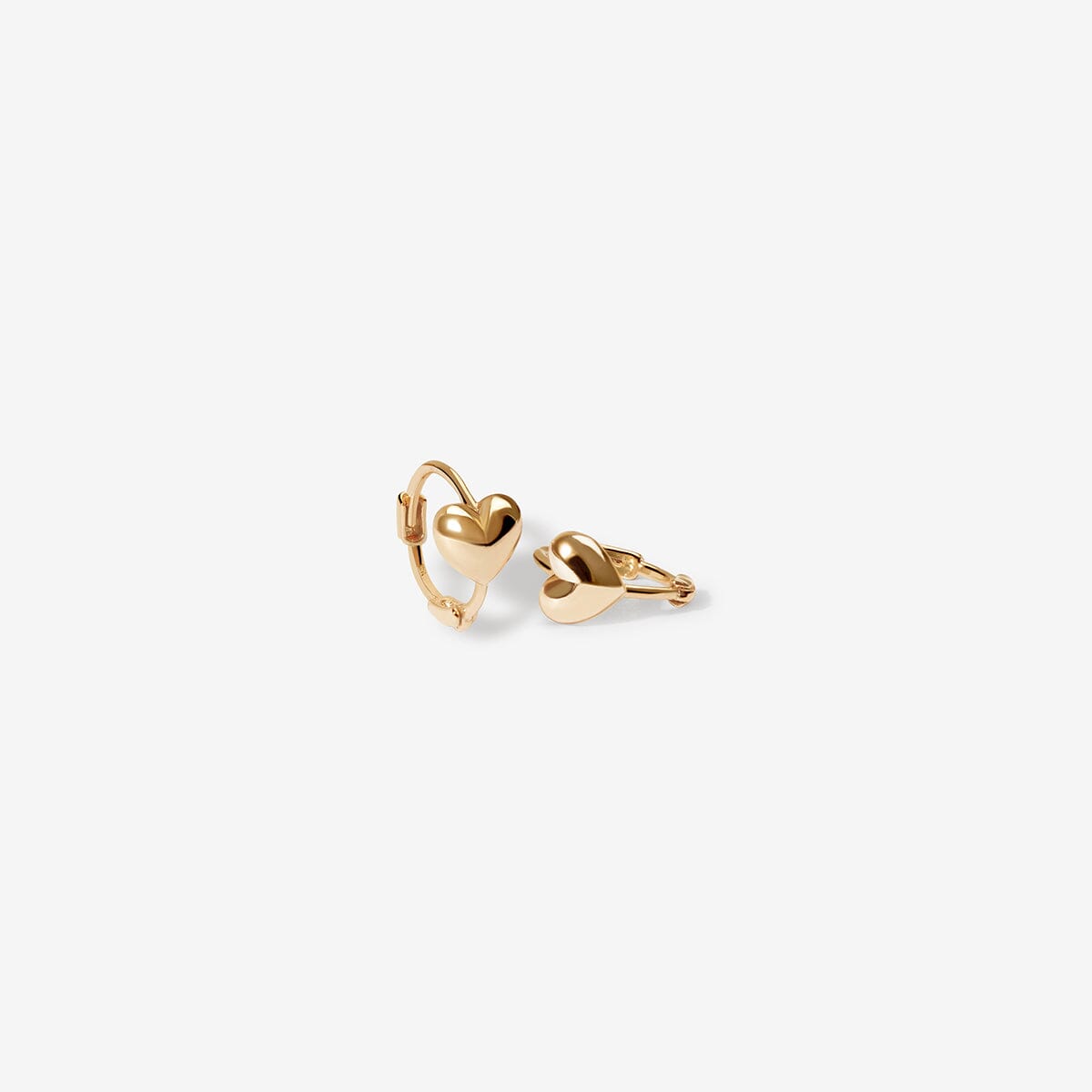 ピアス Mini Melting Heart Earring (Gold) 18K Solid Gold Melting Heart Earrings Studs,small Gold Studs