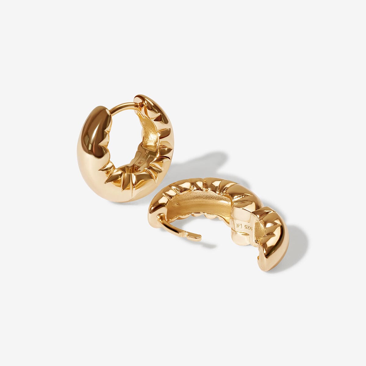 Gold Kenny Small Puffy Helium Hoop Earrings | Adorn Luxe | Adornmonde