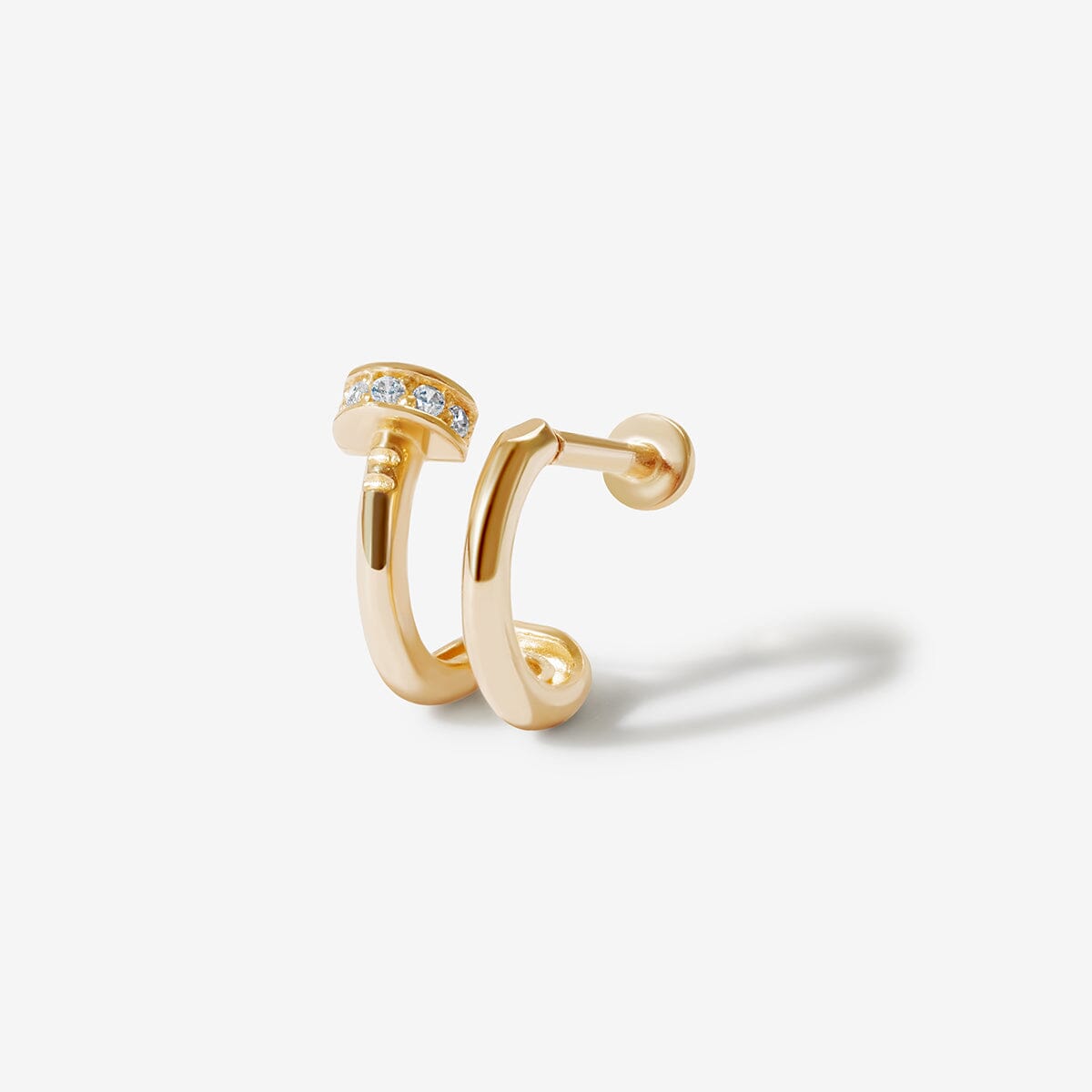 ピアス Monday Edition _ Shiny Ring Earrings Gold Bohdi Piercing | Fine Jewelry | Adornmonde