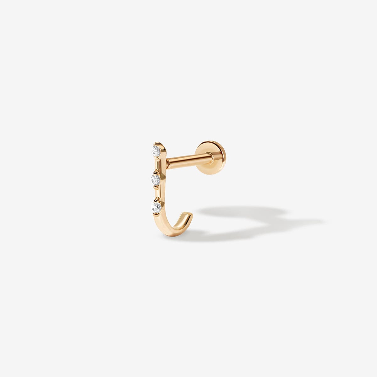 Gold Lane Diamond J Piercing | Fine Piercings | Adornmonde