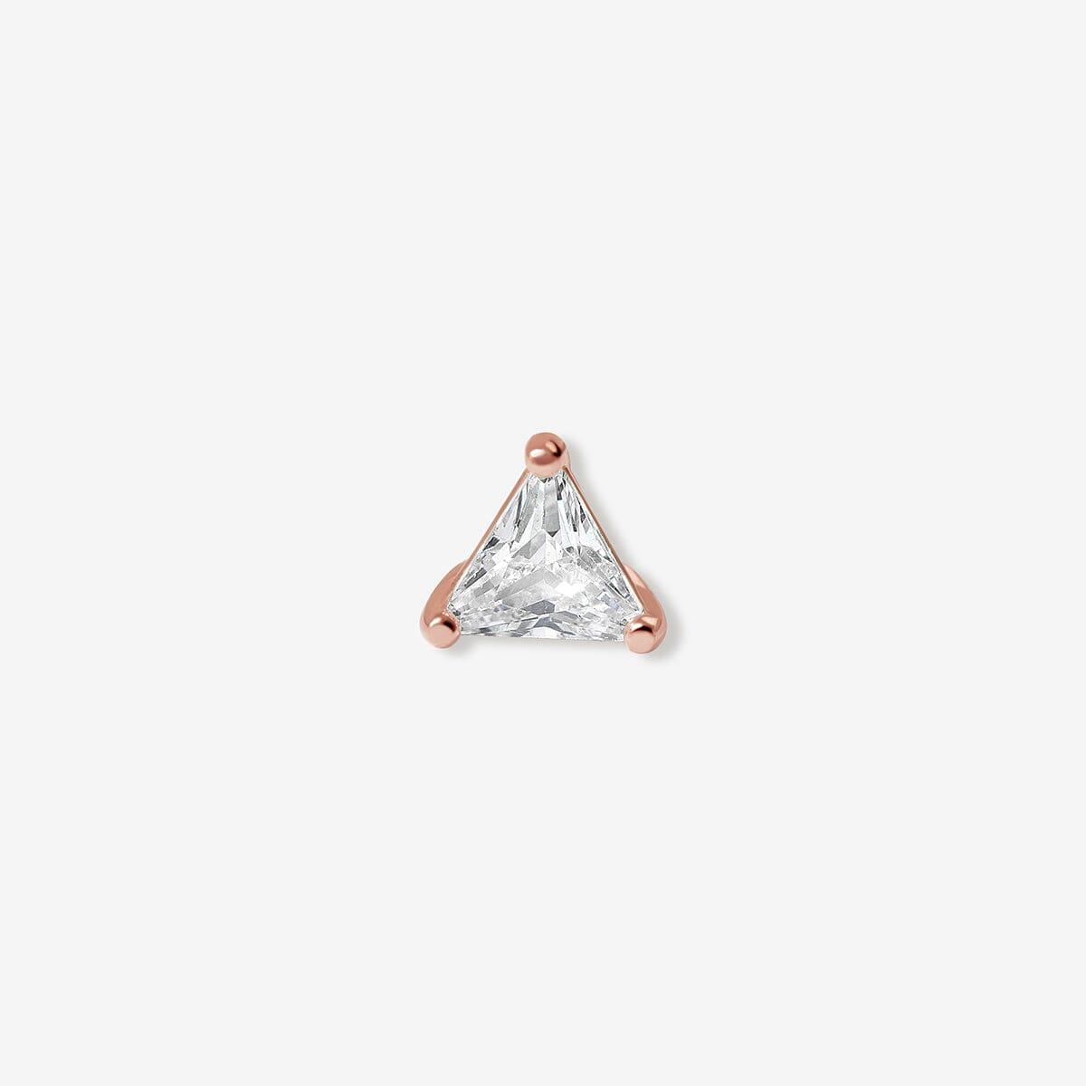 Oufer 14K Gold Threadless Triangle Nose Piercing Stud