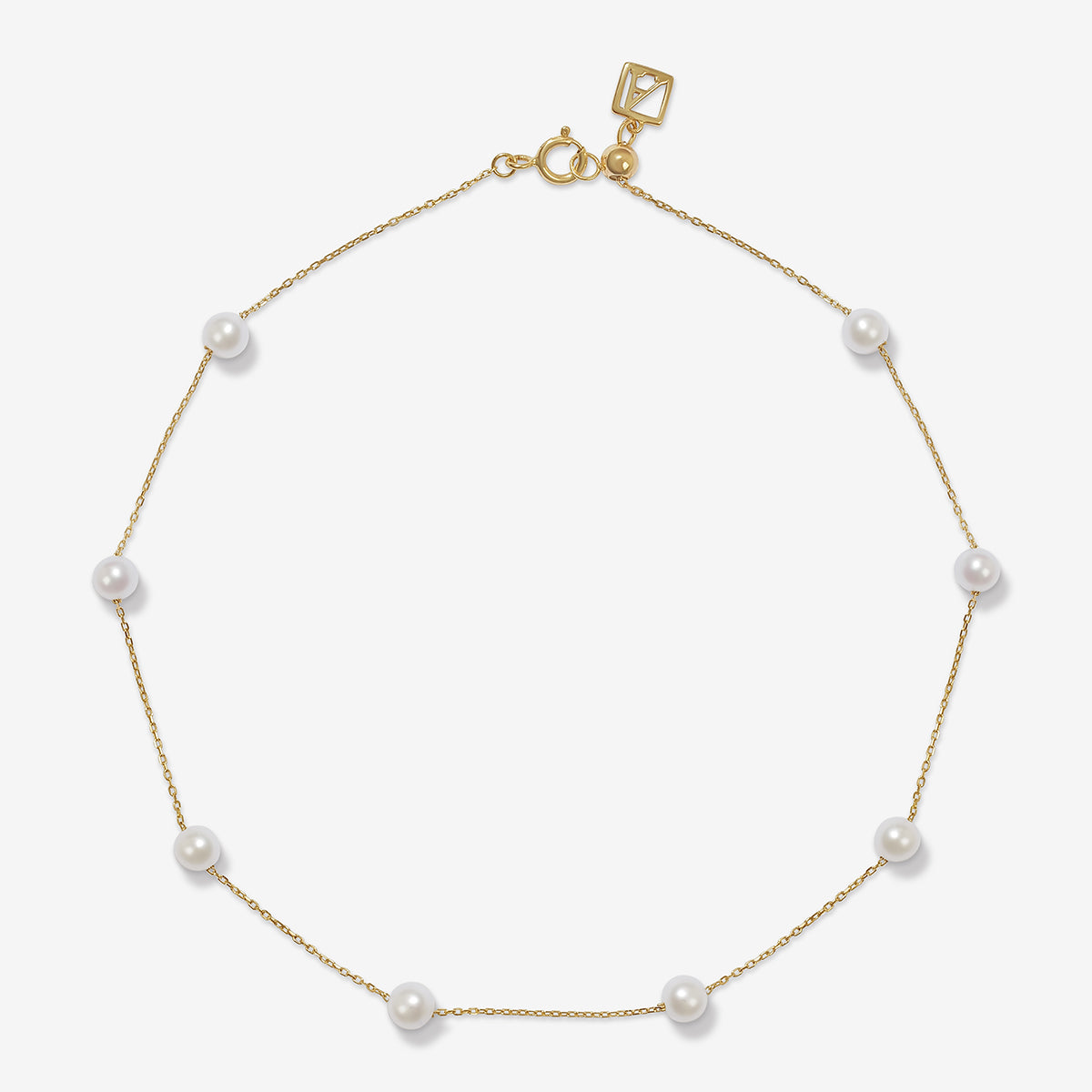 Gold Lamech Pearl Anklet | Fine Jewelry | Adornmonde