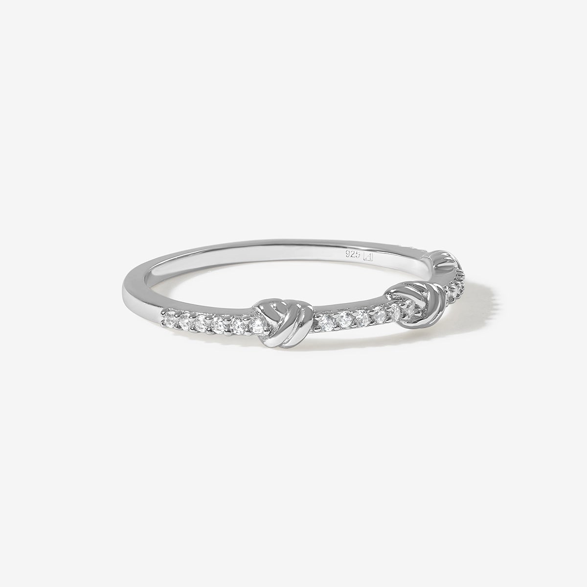 Silver Tray Triple Knot Ring Love Knot Collection Adornmonde