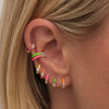 Maverick neon enamel 6-piece ear cuff set