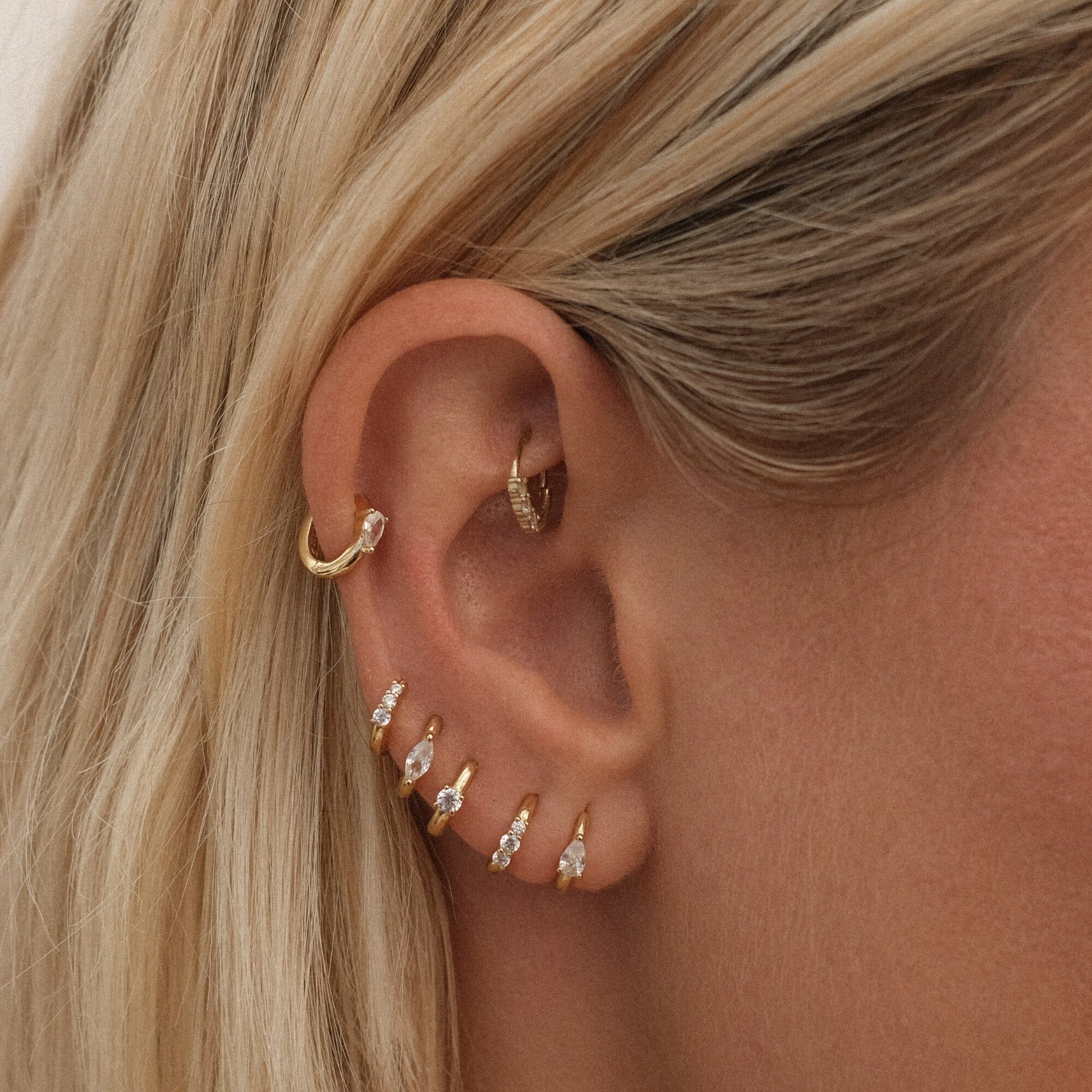 Slim Hoops Set – Studs