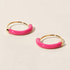 Saz neon pink mini hoops