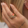 Egor neon enamel 6-piece ring set