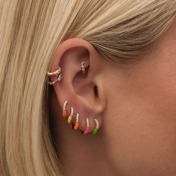 Gavin neon enamel 6-piece earring set