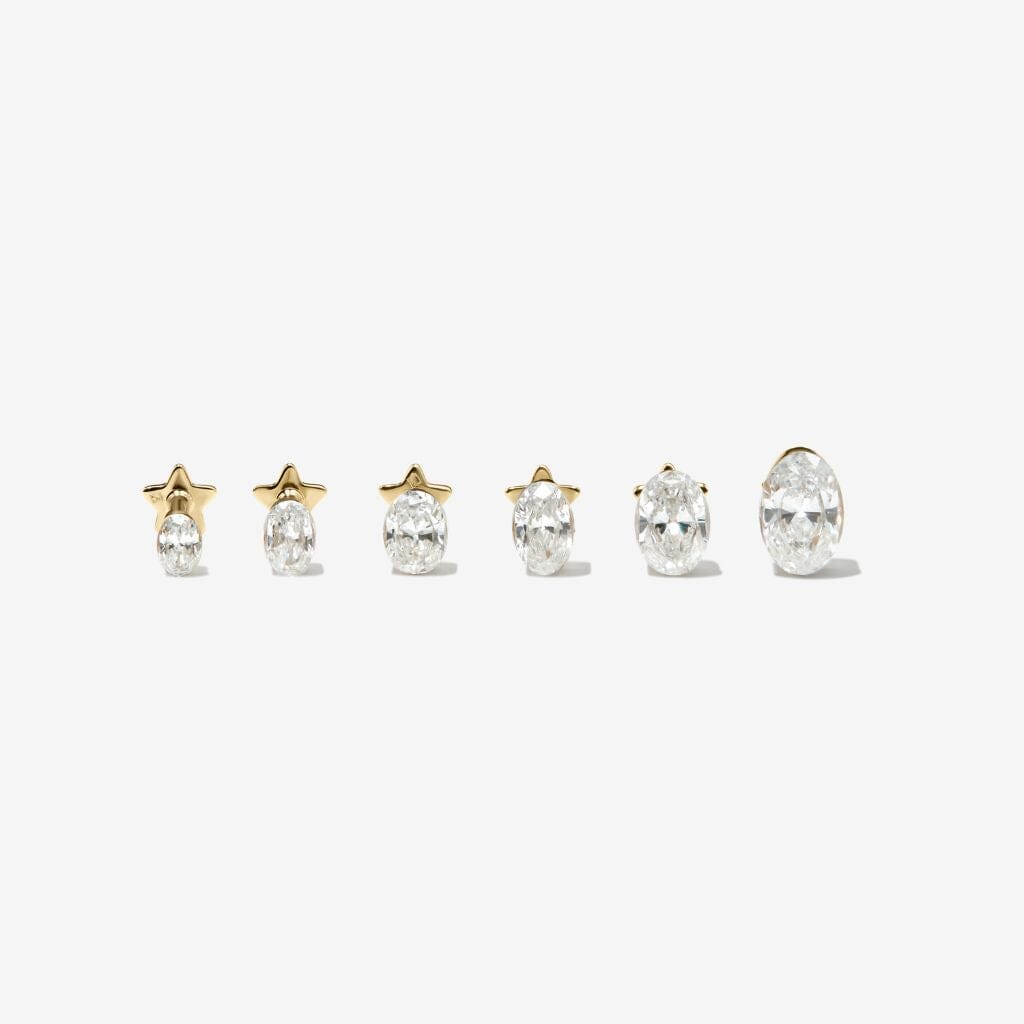 Luke oval Lab Air™ diamond piercing