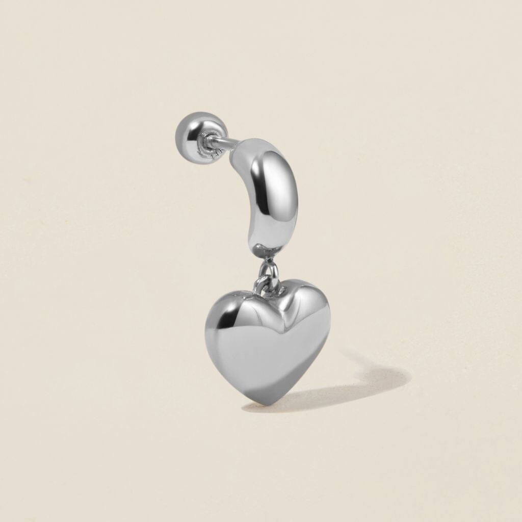 Bug heart charm piercing