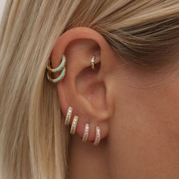 Reuben 6-piece enamel earring set