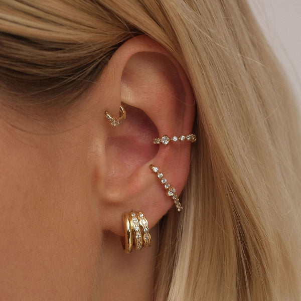 Messi triple hoop earrings