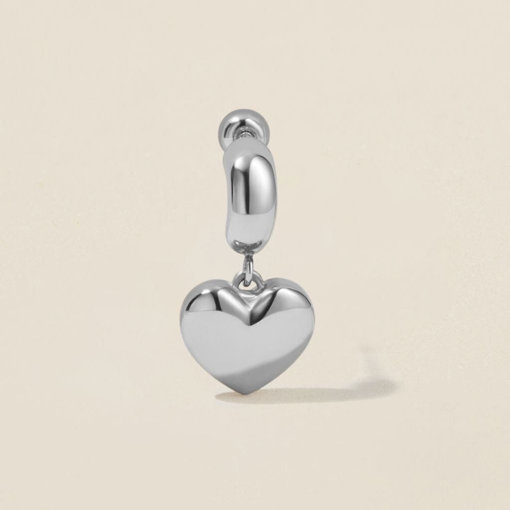 Bug heart charm piercing