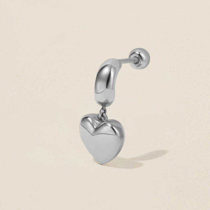 Bug heart charm piercing