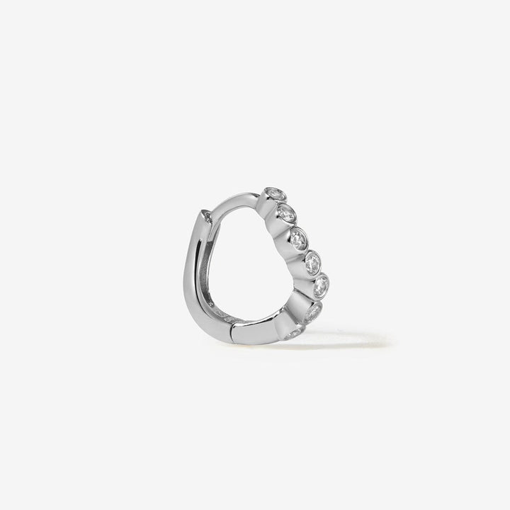 Alfred diamond mini hoop piercing