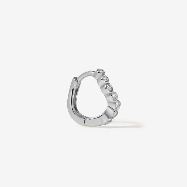 Alfred diamond mini hoop piercing