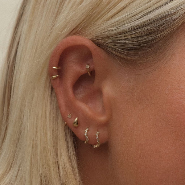 Alfred diamond mini hoop piercing