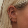 Alfred diamond mini hoop piercing