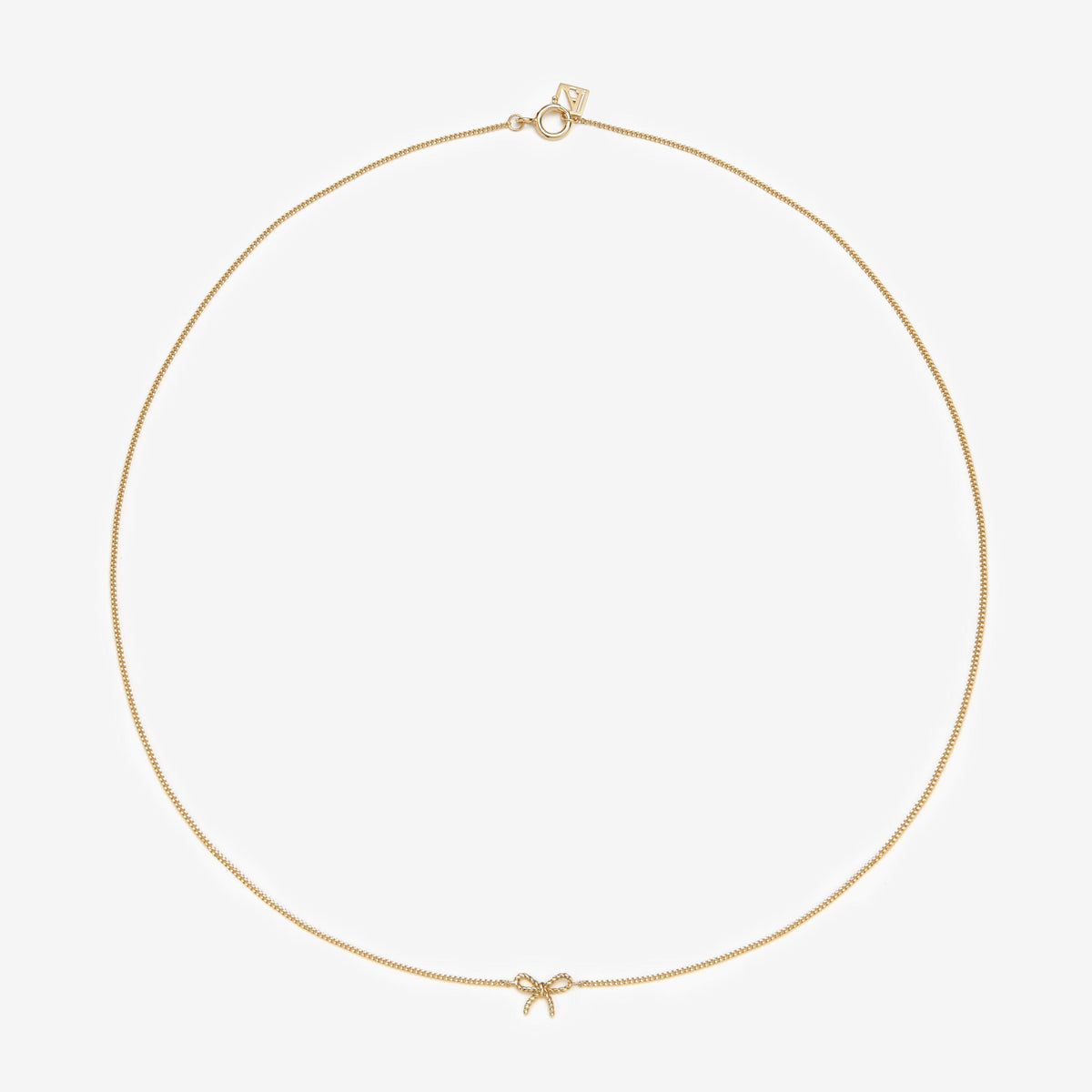 Atticus micro bow necklace