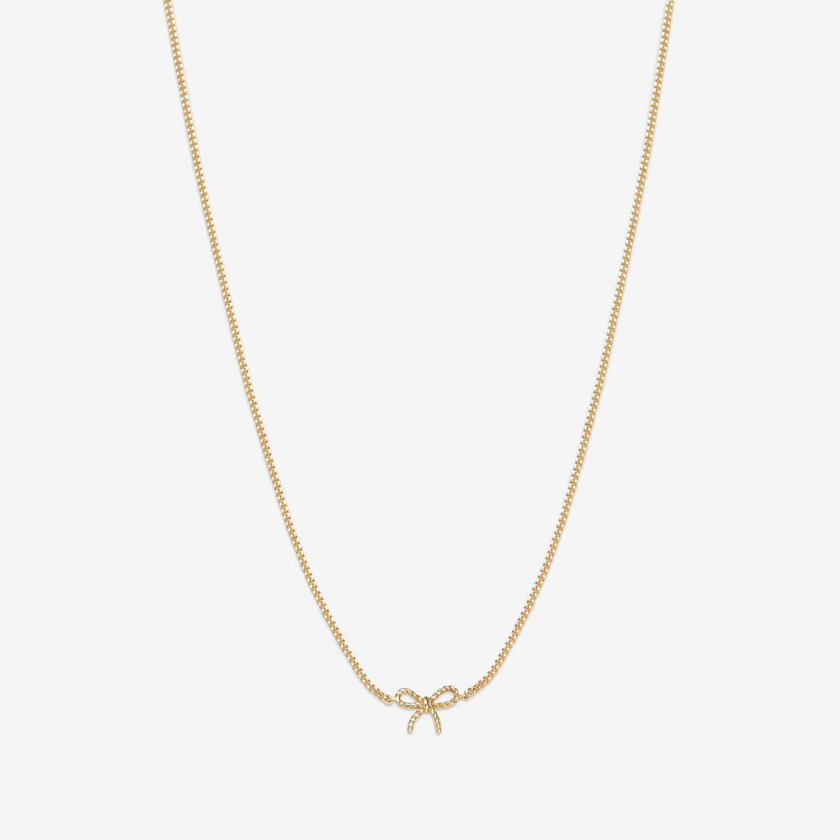 Atticus micro bow necklace