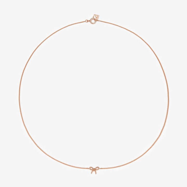 Atticus micro bow necklace