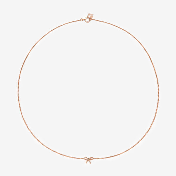 Atticus micro bow necklace