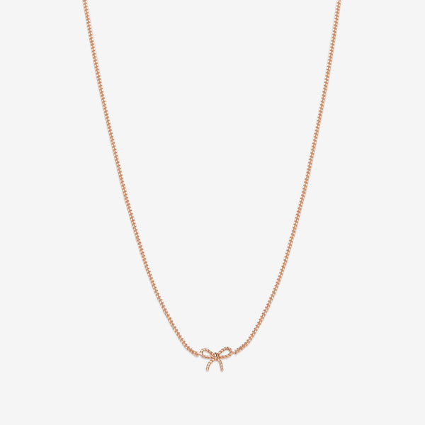 Atticus micro bow necklace