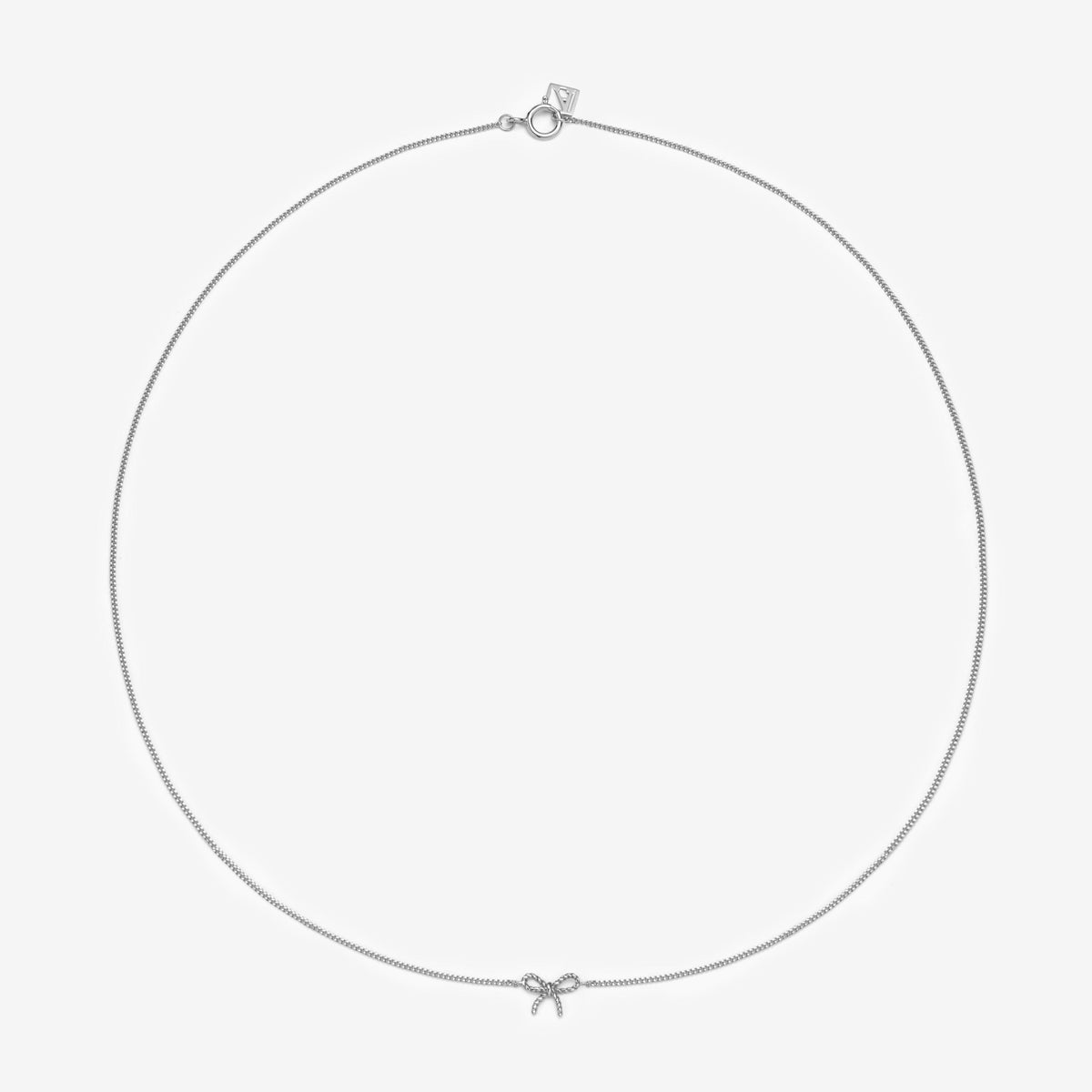 Atticus micro bow necklace