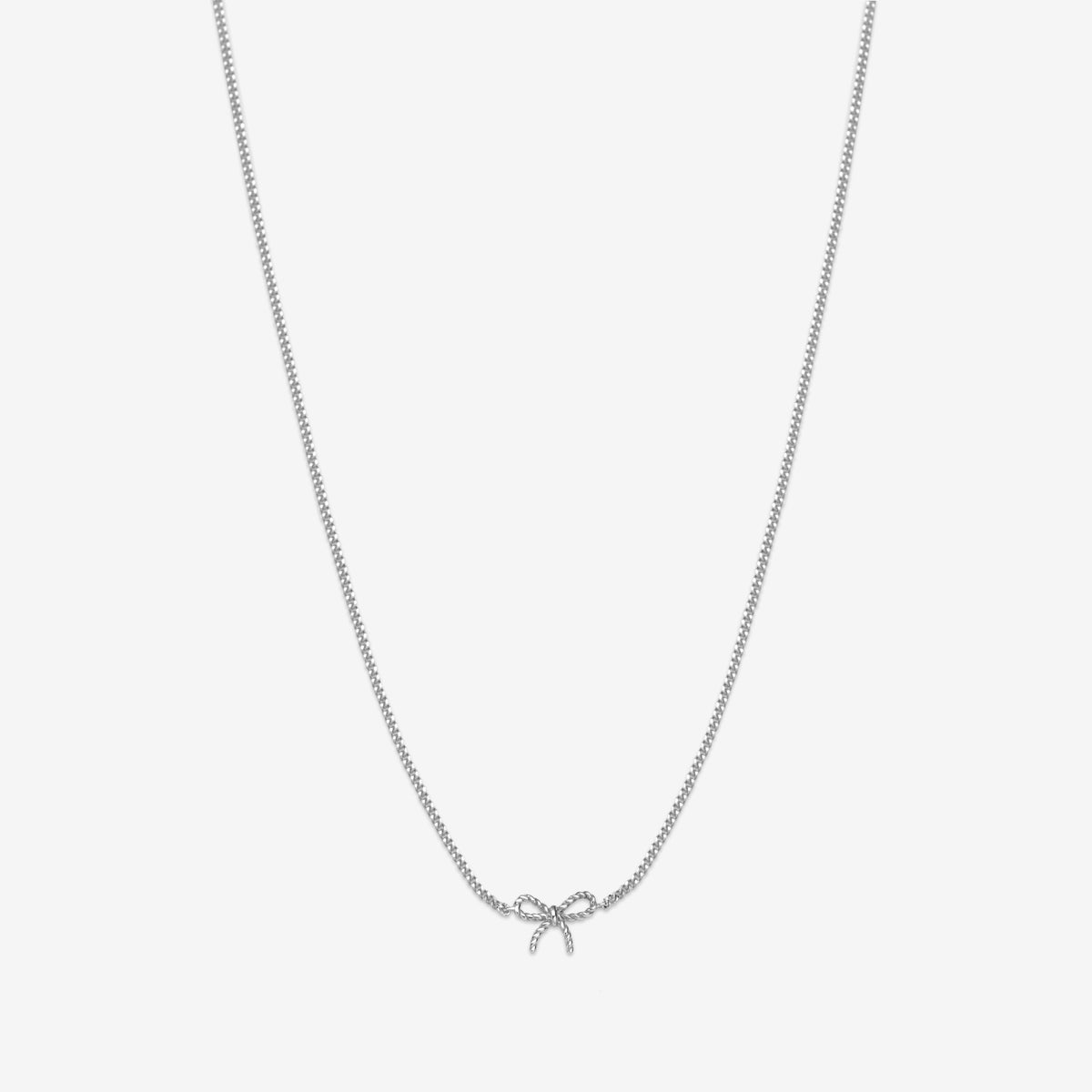 Atticus micro bow necklace