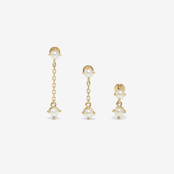 August drop pearl piercing