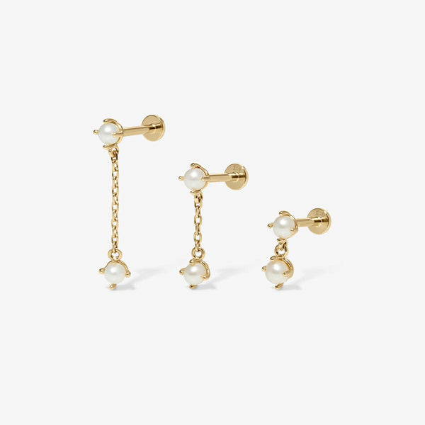 August drop pearl piercing
