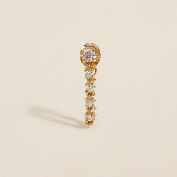 Avayaan crystal chain hoop earring