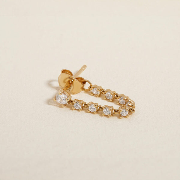 Avayaan crystal chain hoop earring
