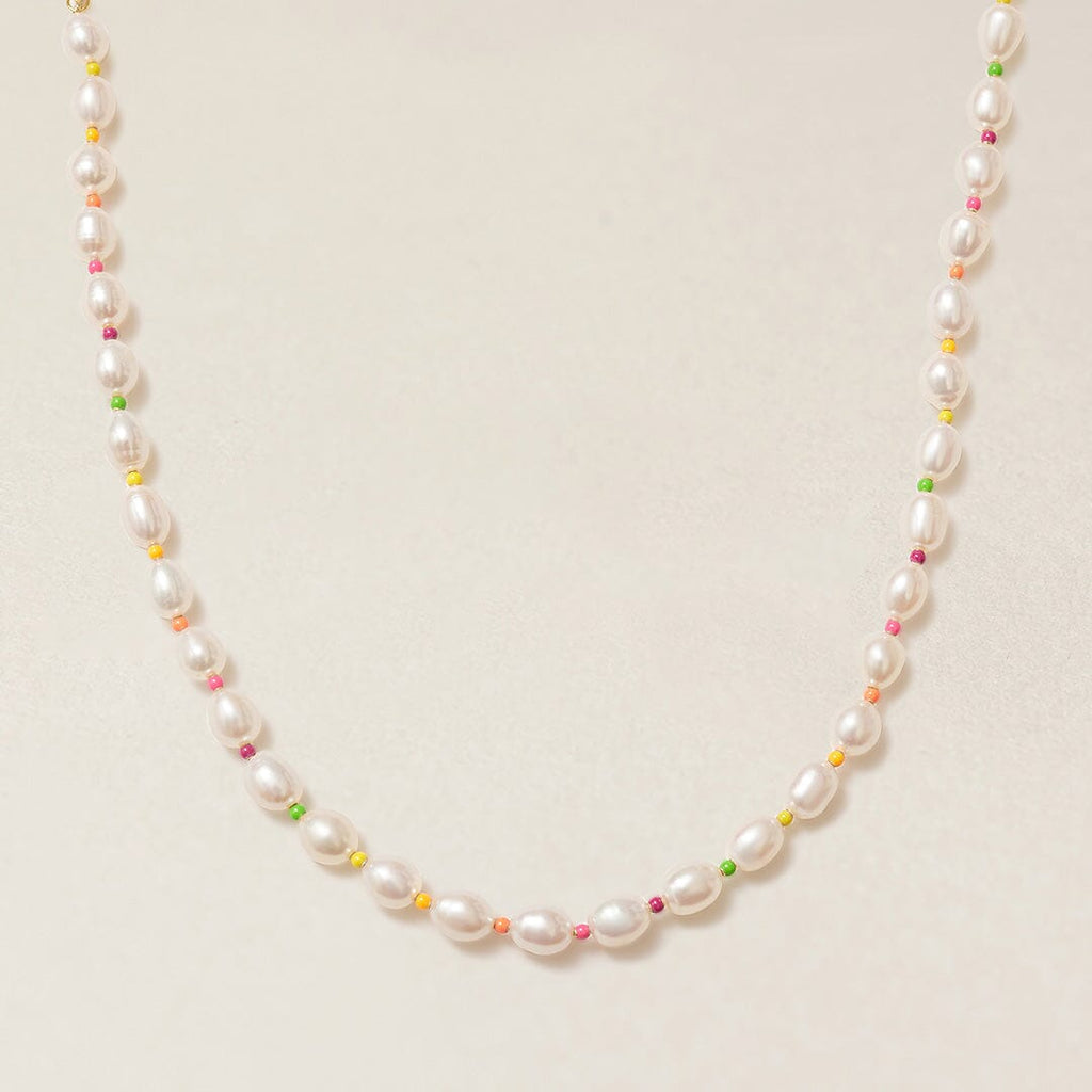 Kurt neon pearl necklace