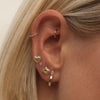 Bardot square quilted piercing