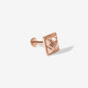 Bardot square quilted piercing