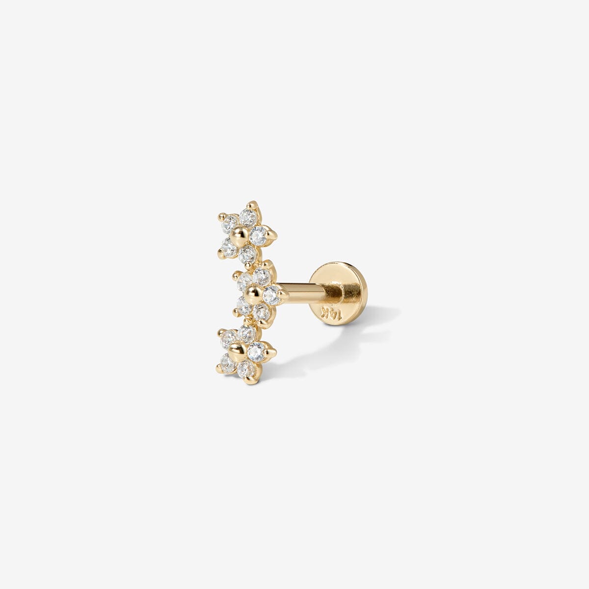 Brody triple micro flower piercing