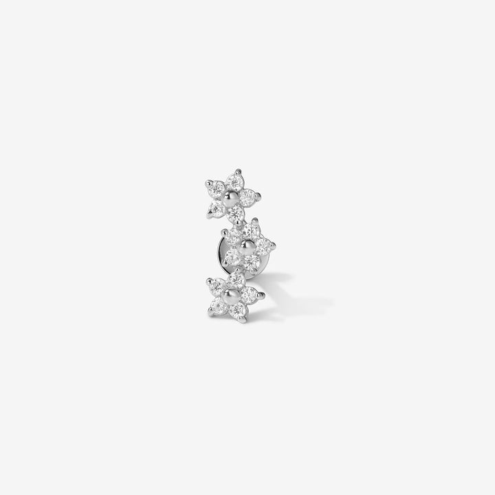 Brody triple micro flower piercing