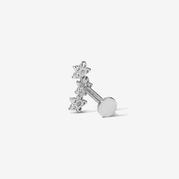 Brody triple micro flower piercing