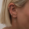 Cabriole diamond stud piercing