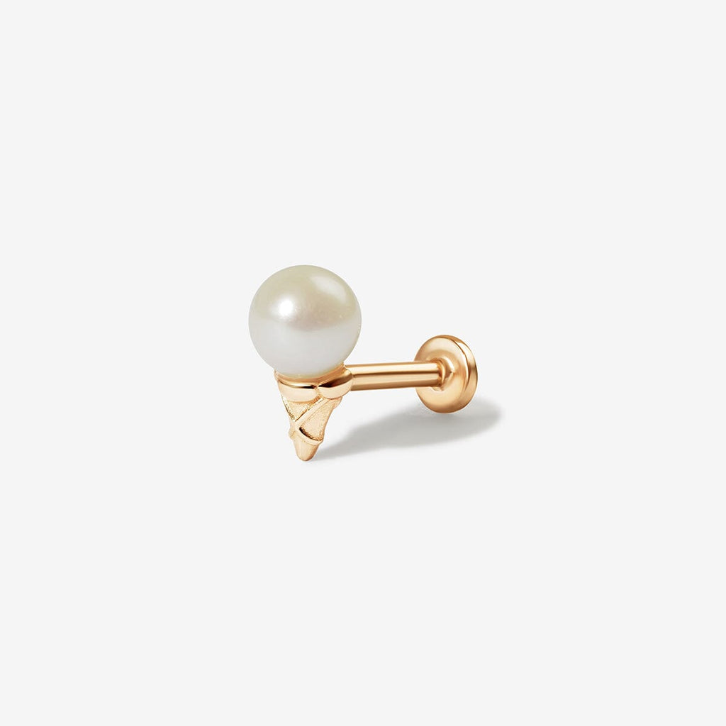 Gold Cami Ice-Cream Pearl Piercing Fine Piercings Adornmonde