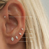 Dean marquise Lab Air™ diamond piercing