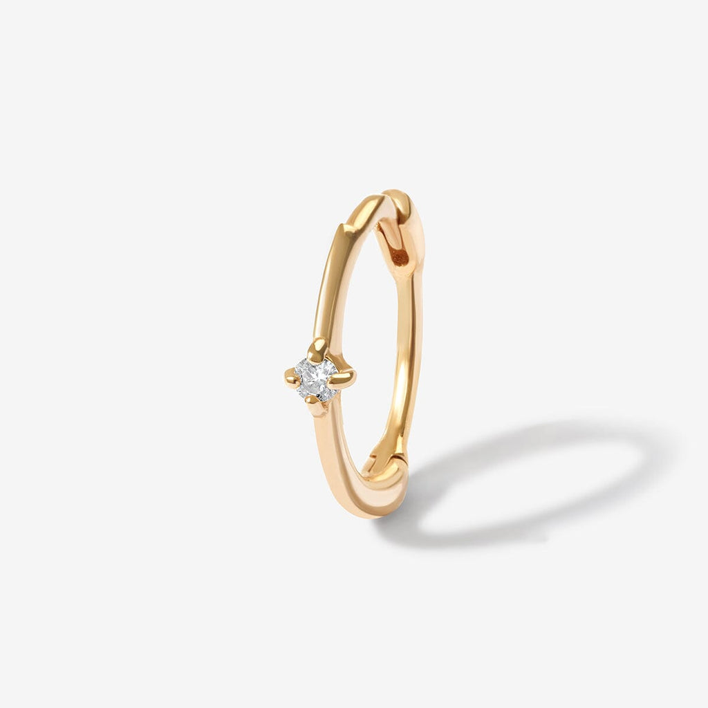 Mamin diamond hoop piercing